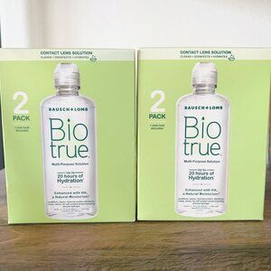 2x 2pack BAUSCH + LOMB Biotrue Multi-Purpose Contact Solution 10oz